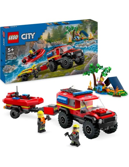 Camión de Bomberos 4x4 con Barco de Resc