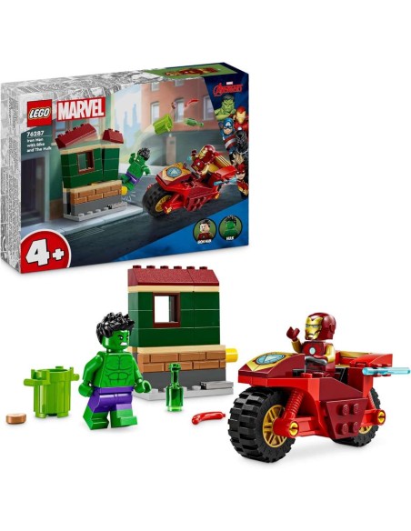 Iron Man con Moto y Hulk
