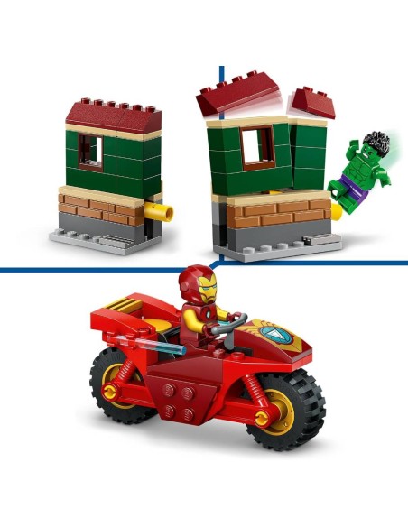 Iron Man con Moto y Hulk