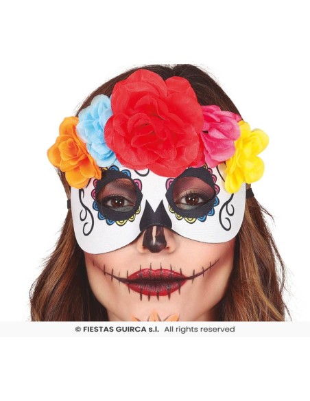 ANTIFAZ CATRINA CON FLORES