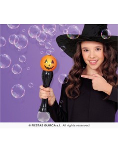 VARITA LED HALLOWEEN BURBUJAS POMPAS POM