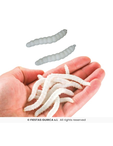 BLISTER 20 GUSANOS ELASTICOS 4 CMS