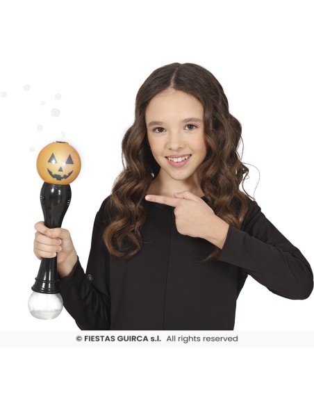 VARITA LED HALLOWEEN BURBUJAS POMPAS POM