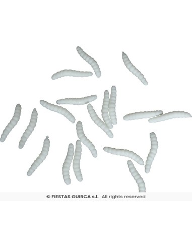 BLISTER 20 GUSANOS ELASTICOS 4 CMS