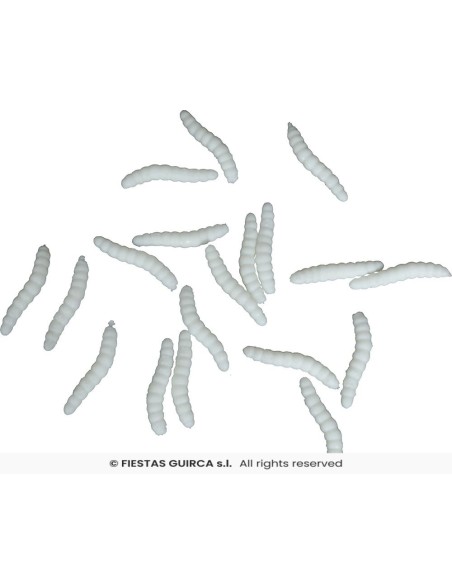 BLISTER 20 GUSANOS ELASTICOS 4 CMS