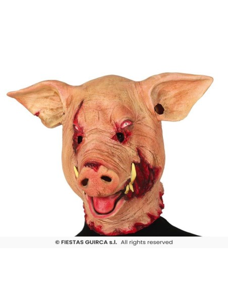 MASCARA CERDO TERROR LATEX