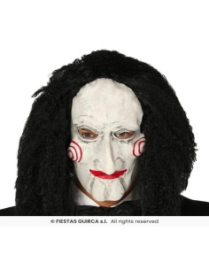 MASCARA SAW MARIONETA CON PELO LATEX