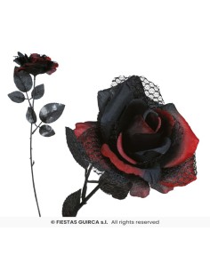 FLOR ROJA Y NEGRA, 40 CMS 2