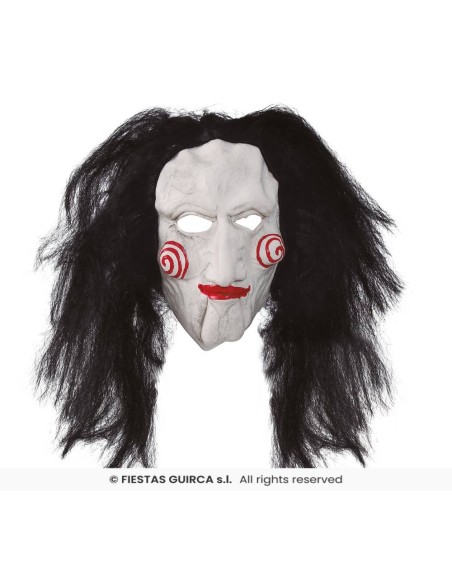 MASCARA SAW MARIONETA CON PELO LATEX