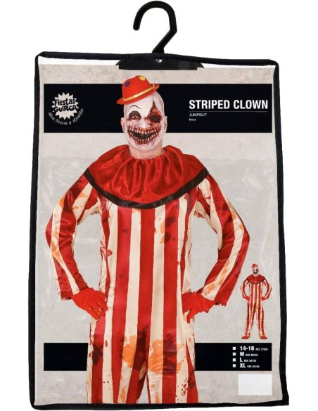DISFRAZ PAYASO RAYAS 14-16 AÑOS