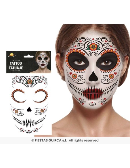 Tatuaje cara catrina 