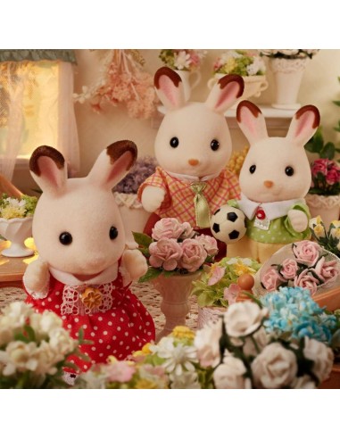 Familia Conejo Chocolate Sylvanian Famil