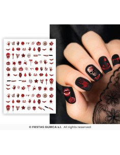 sticker para uñas sangriento 