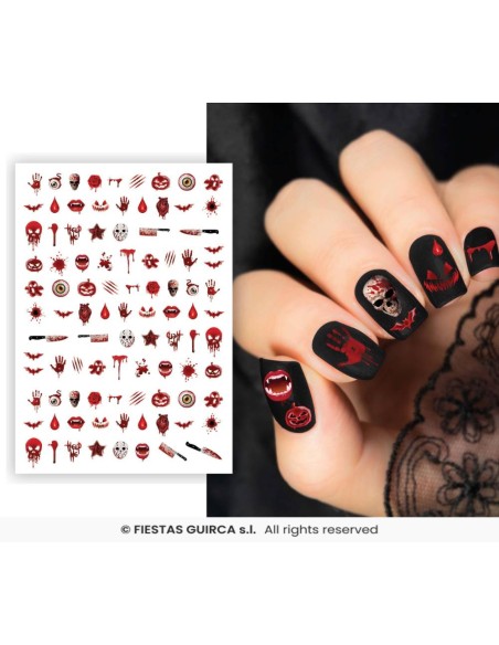 sticker para uñas sangriento 