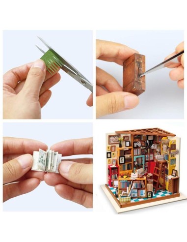 Robotime Biblioteca De Sam Maqueta