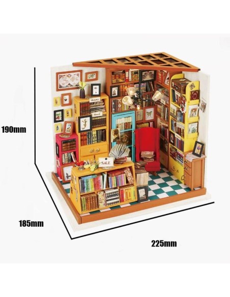 Robotime Biblioteca De Sam Maqueta