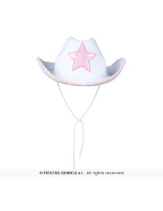 SOMBRERO VAQUERO BLANCO CON ESTRELLA