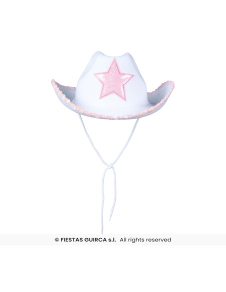 SOMBRERO VAQUERO BLANCO CON ESTRELLA