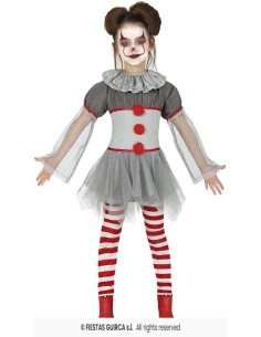 DISFRAZ PAYASA IT BAD CLOWN GIRLS  5-6 A