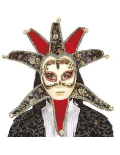 MASCARA VENECIANA MUJER ROJA
