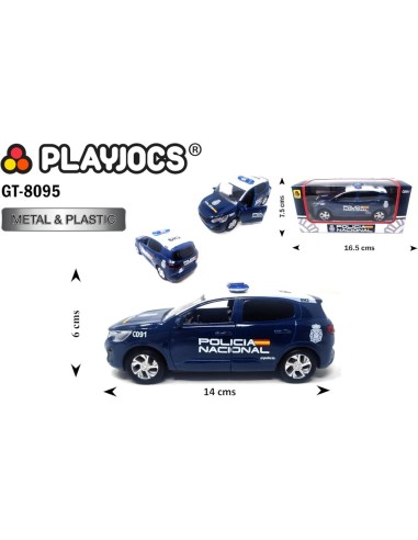 Coche POLICÍA Nacional. Vehículo metálic
