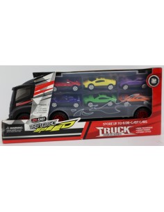 CAMION PORTACOCHES + 6 VEHICULOS