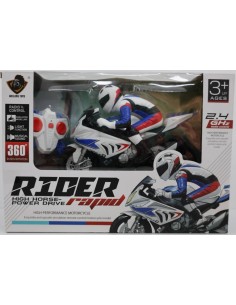 MOTO RC 360º LUZ Y SONIDO BLANCA