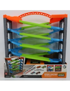 PISTA SPEED RACING 5 PISOS + 2 COCHES