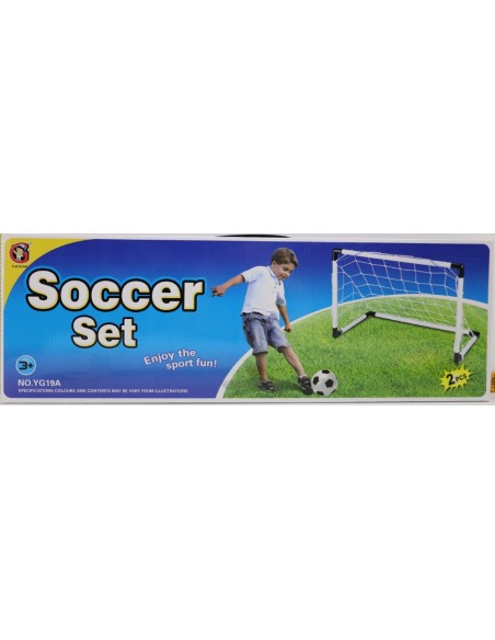 PACK 2  PORTERIAS + BALON + INFLADOR