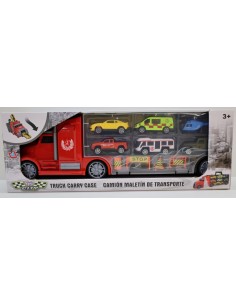 CAMION PORTACOCHES + 6 VEHICULOS ACC