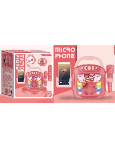 KARAOKE ROSA BLUETOOTH GRABADOR, LUCES Y