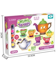Decora Set Te Escayola Ceramica 16 Pzas