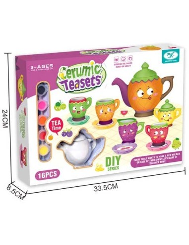 Decora Set Te Escayola Ceramica 16 Pzas
