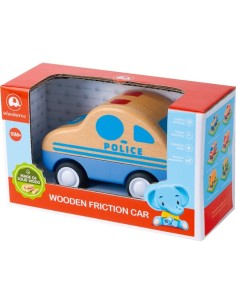 COCHE POLICIA MADERA LUCES