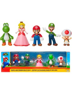 Super Mario - Pack de 5 figuras 6 cm