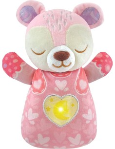 Peluche de cuna Osito melodías rosa