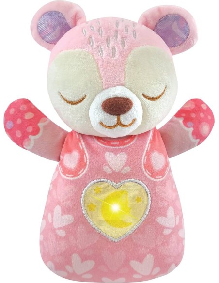 Peluche de cuna Osito melodías rosa
