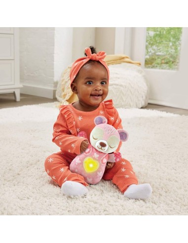 Peluche de cuna Osito melodías rosa