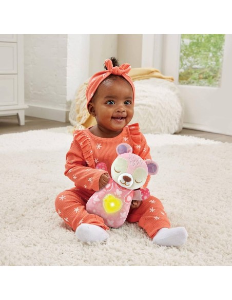 Peluche de cuna Osito melodías rosa