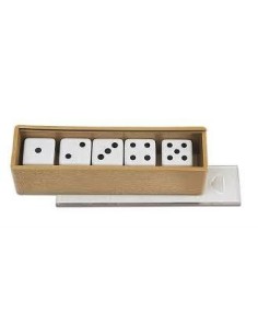 Caja con 5 dados de punto