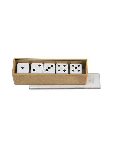 Caja con 5 dados de punto