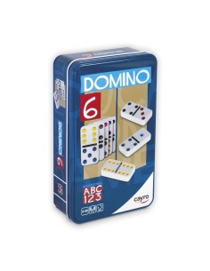 Domino doble 6 colores caja metal