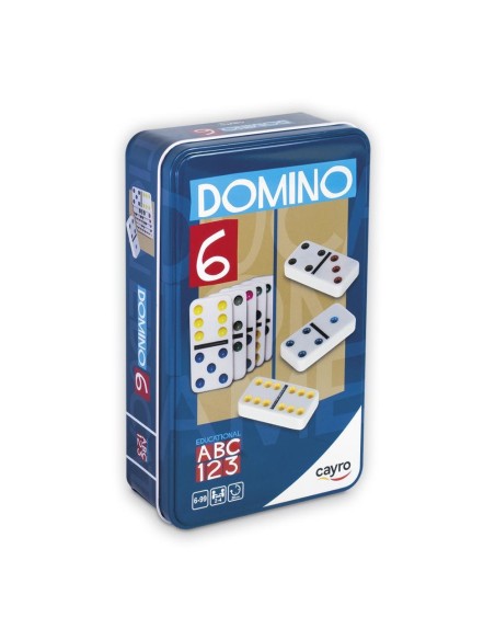 Domino doble 6 colores caja metal