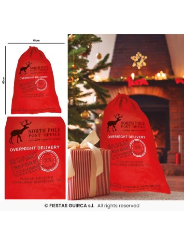 SACO PAPA NOEL FIELTRO 65X45 CMS
