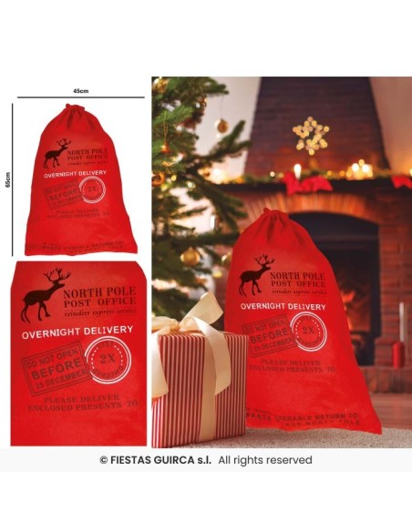 SACO PAPA NOEL FIELTRO 65X45 CMS