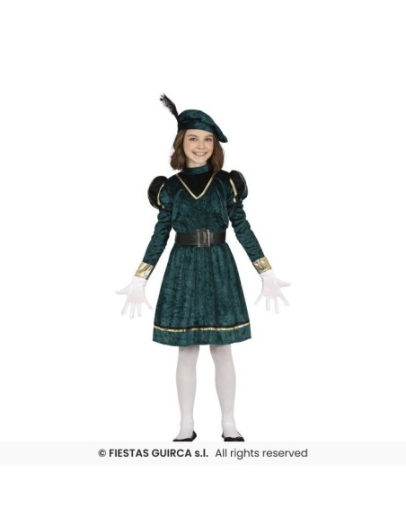 DISFRAZ PAJE VERDE 7-9 AÑOS