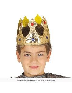 CORONA REY TELA ORO INFANTIL