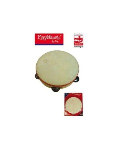 Pandereta De Madera Con 5 Platillos, 20C