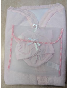 TRAJECITO CON MANTITA ROSA 38cm 2