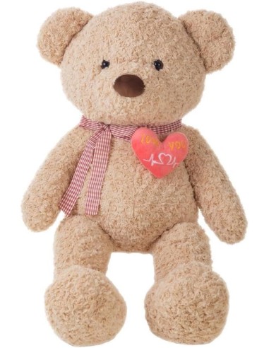 Peluche Oso old corazón   75 cm 2 col.-